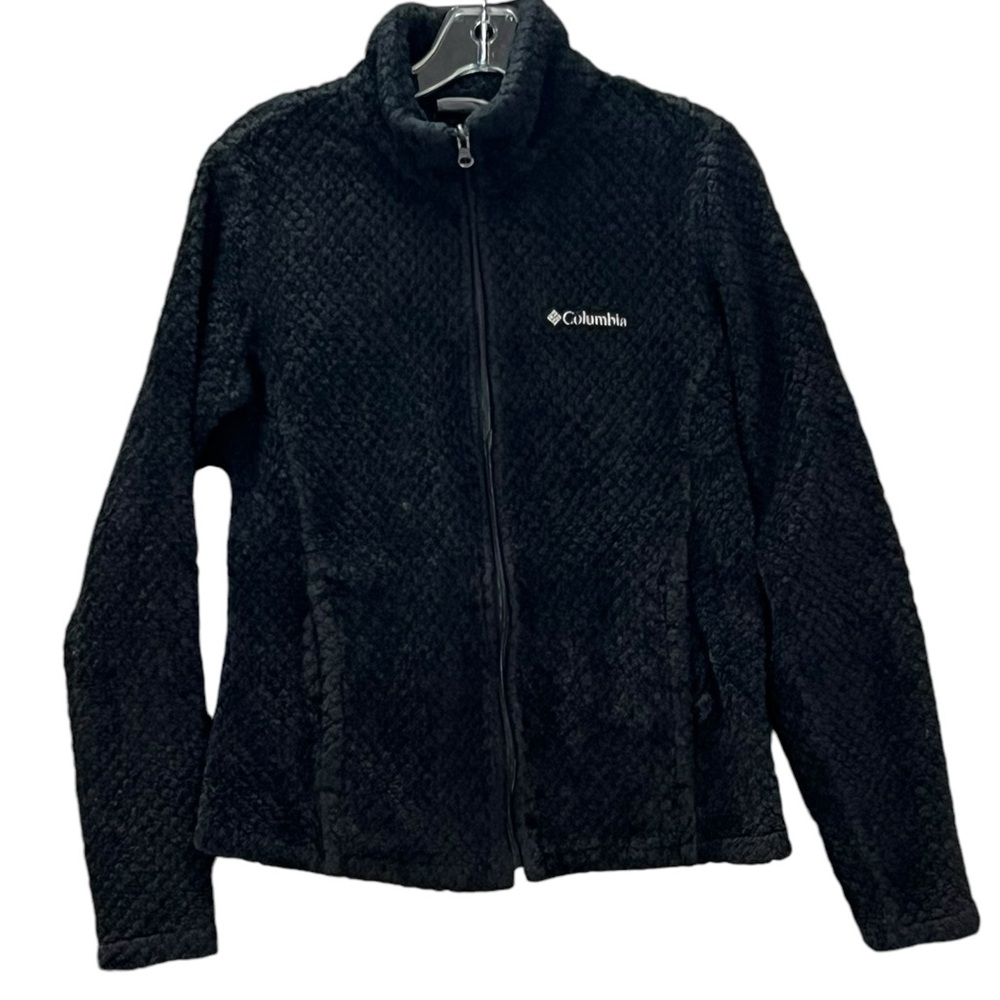 Columbia Black Women's Jacket good used condition BOX25SWEATERS